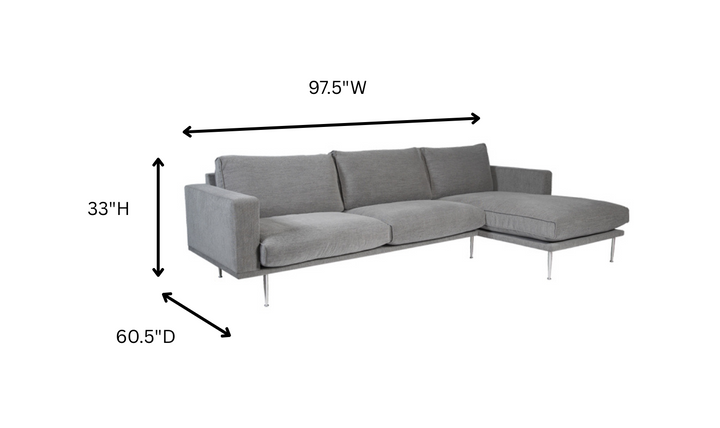 Fjords Nordic 3-Seater Fabric Upholstered Sofa With Chaise-jennifer furniture