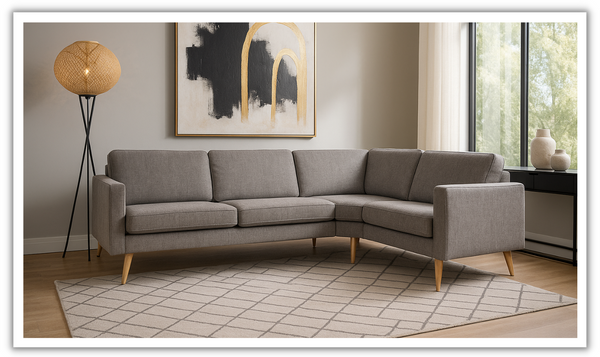 Fjords Nordic 4-Seater Fabric Upholstered Sectional Sofa-jennifer furniture