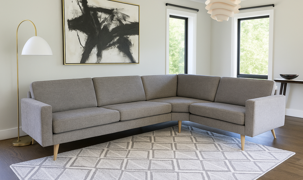 Fjords Nordic 4-Seater Fabric Upholstered Sectional Sofa-jennifer furniture