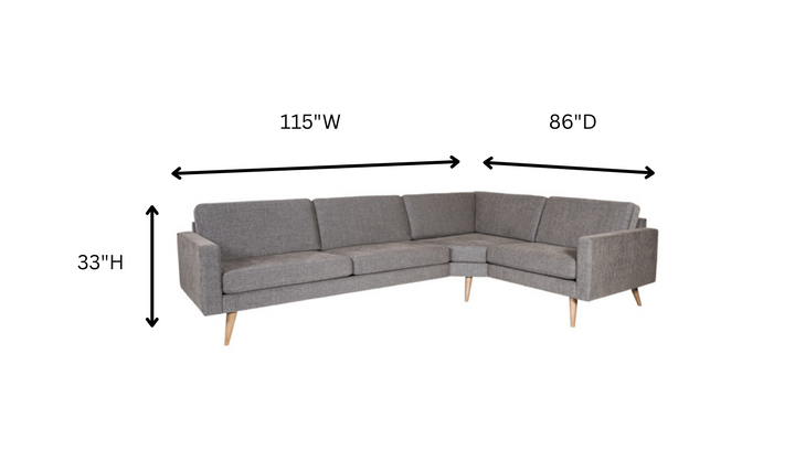 Fjords Nordic 4-Seater Fabric Upholstered Sectional Sofa-jennifer furniture