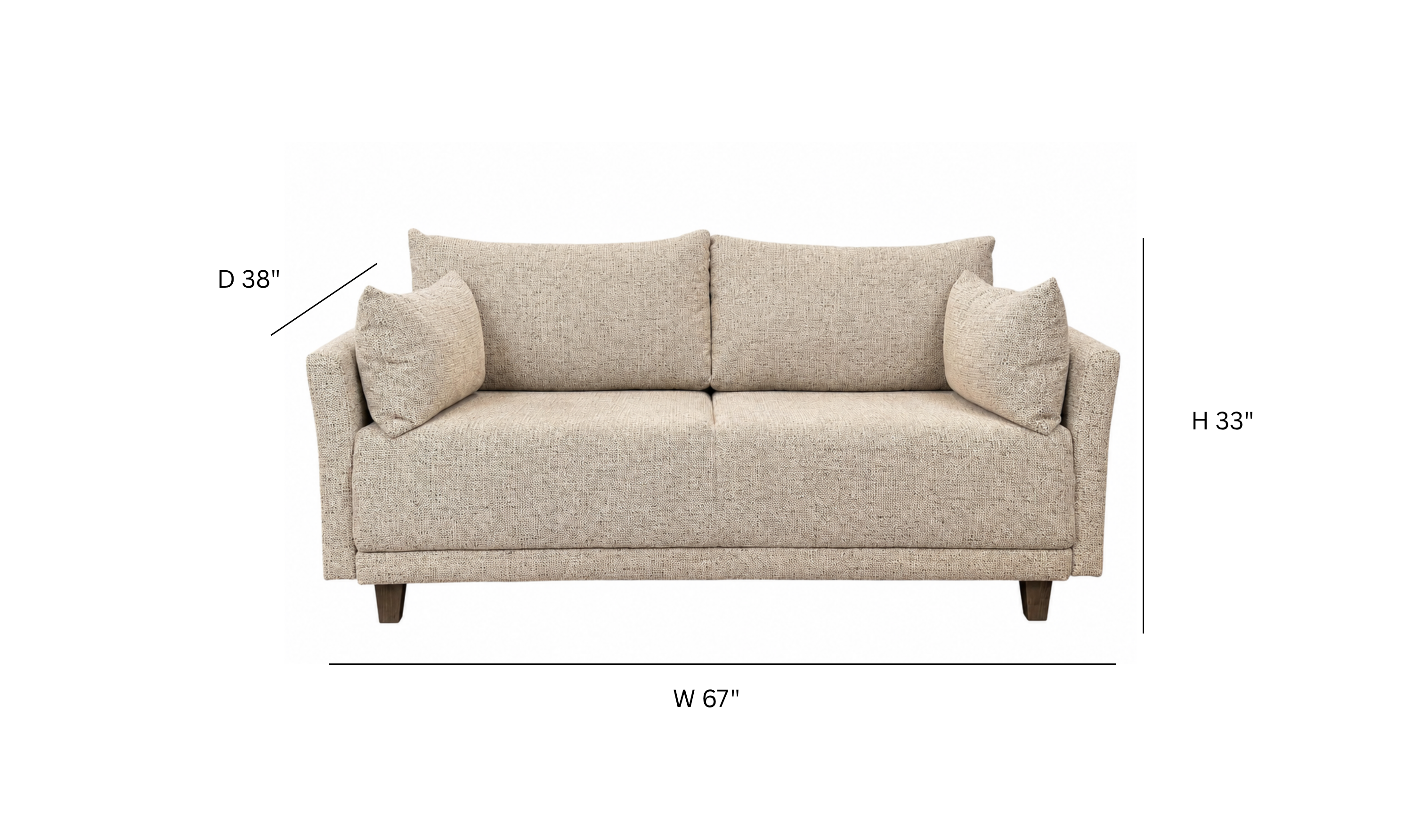 Fjords Nordic Hanna Fabric Queen Sleeper Sofa