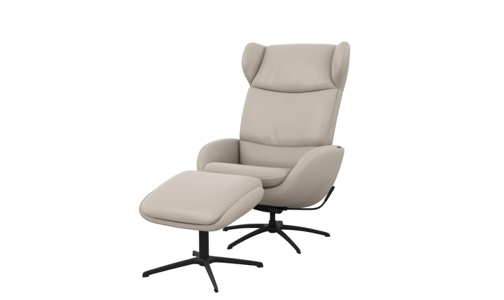 Fjords Stella Recliner Chair and Ottoman with Glide Rocking Swivel Base