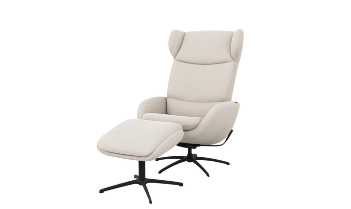 Fjords Stella Recliner Chair and Ottoman with Glide Rocking Swivel Base