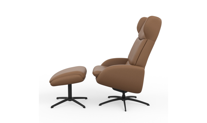 Fjords Stella Recliner Chair and Ottoman with Glide Rocking Swivel Base