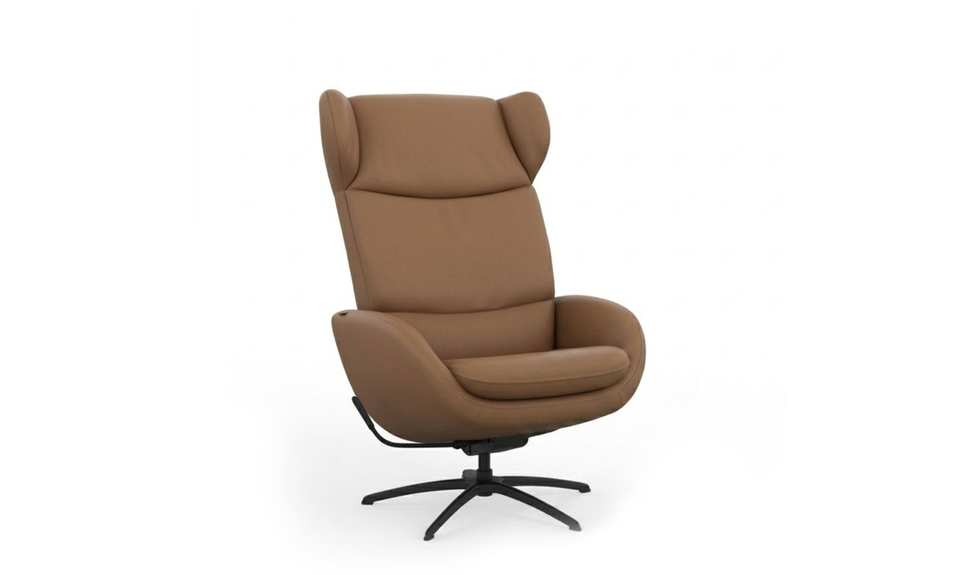 Fjords Stella Recliner Chair and Ottoman with Glide Rocking Swivel Base
