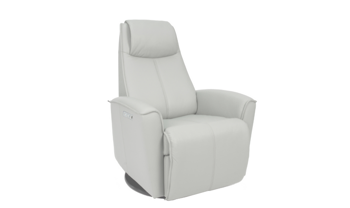 Fjords Urban Leather Swivel Glider Power Recliner Chair in Two Sizes