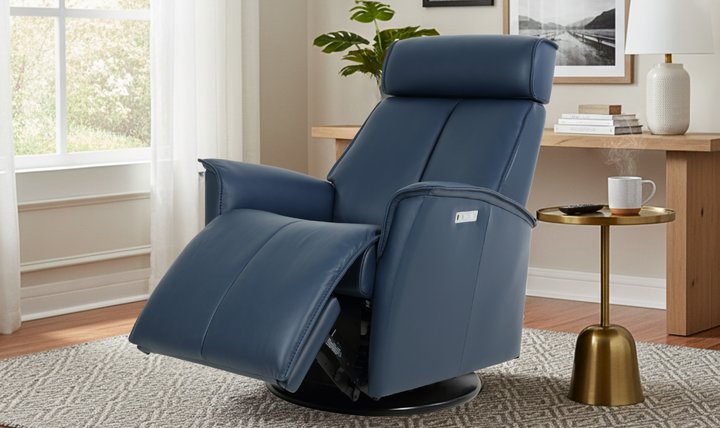 Fjords Venice Leather Power Swing Relaxer Recliner Chair(Small/Large)