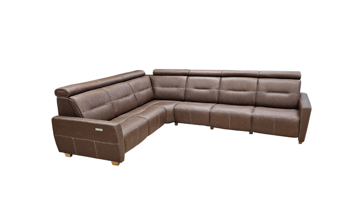 Fjords Verona Power Recliner 6 Pieces Sectional Sofa with Adjustable Headrest-jennifer furniture