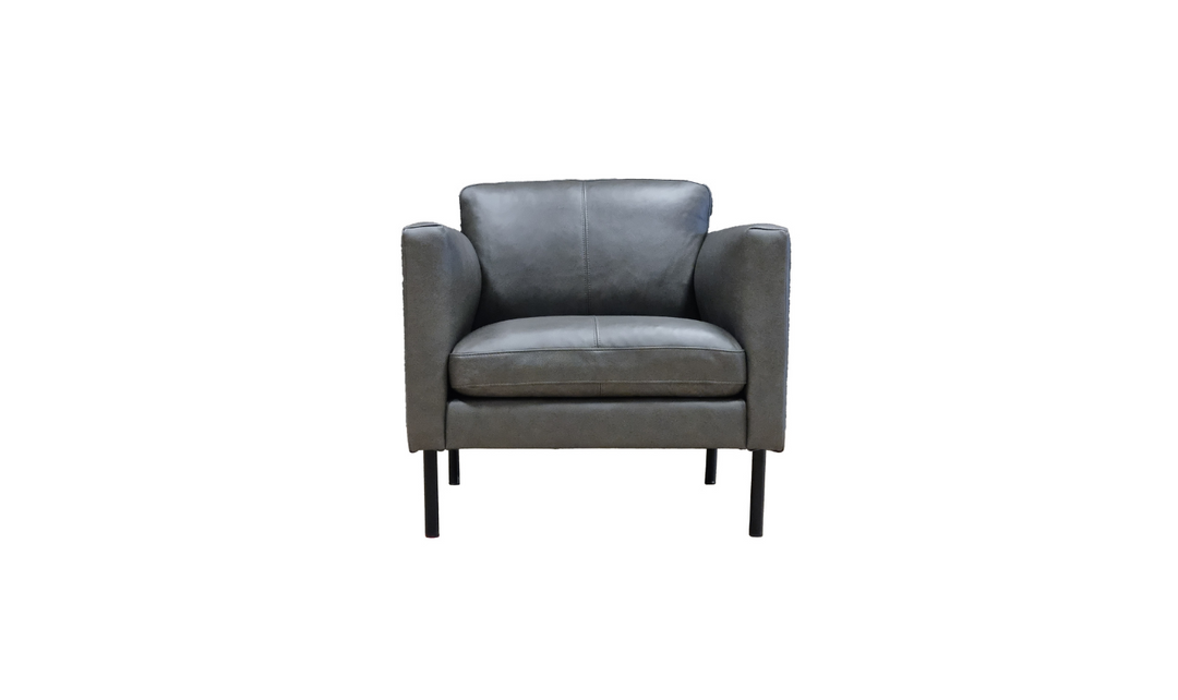 Fjords Villa Leather Upholstered 2-pieces Living Room Set (Sofa + Chair)-jennifer furniture