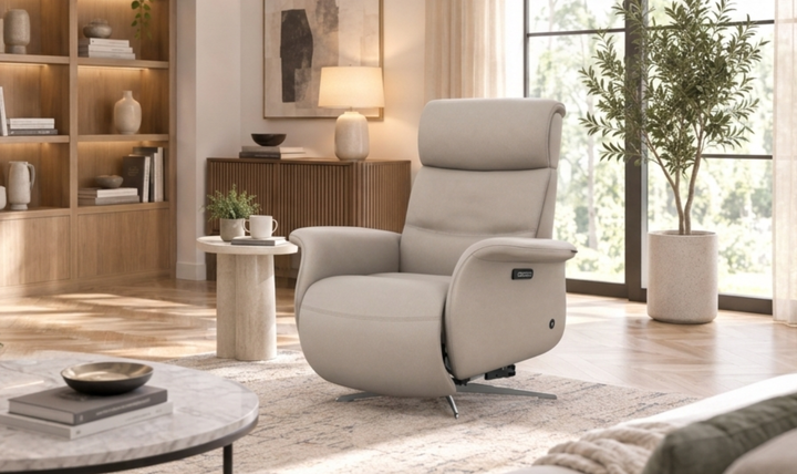 Fjords Cosmo Leather Triple Motor Zero Gravity Recliner Chair