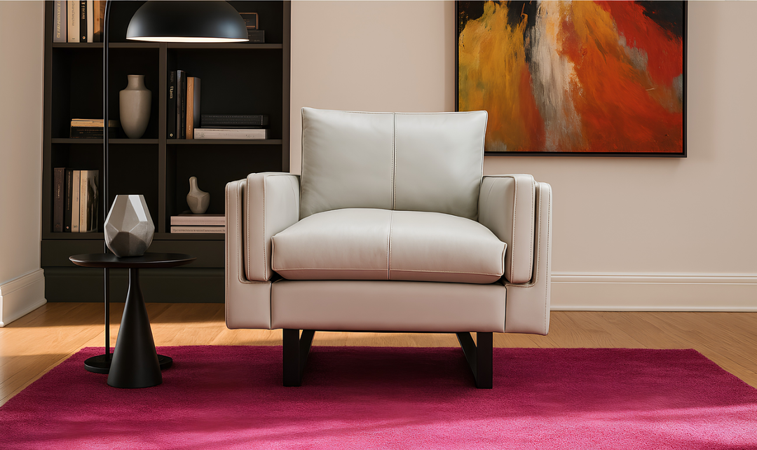 Fjords Endless 1-Seat Leather Upholstered Sofa Chair With Two Color Option