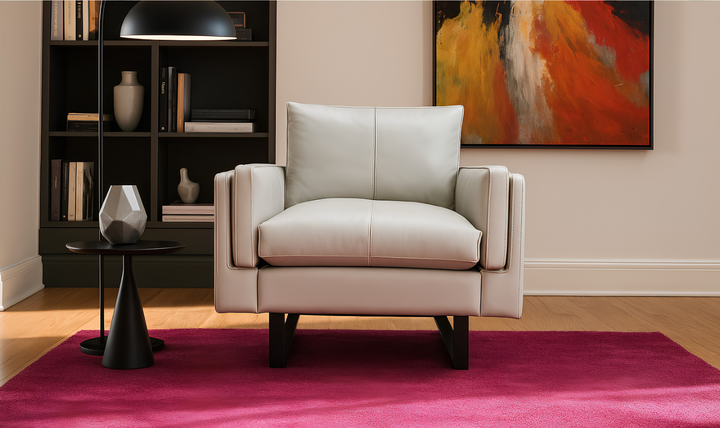 Fjords Endless 1-Seat Leather Upholstered Sofa Chair With Two Color Option