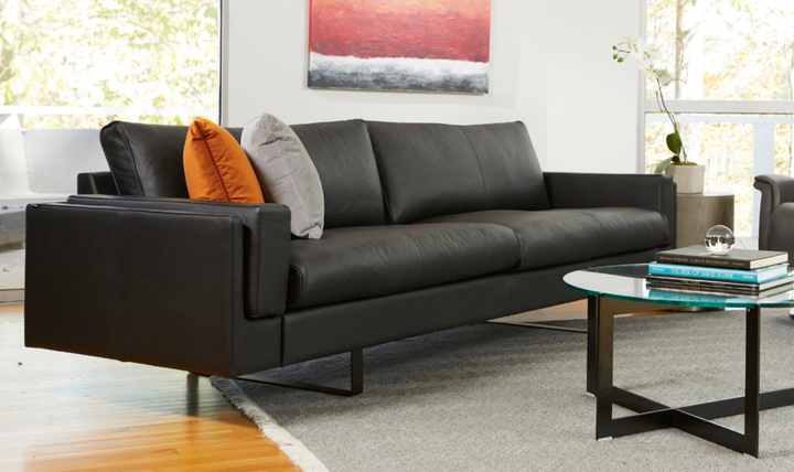 Fjords Endless 4-Seater Leather Upholstered Sofa With Two Color Options