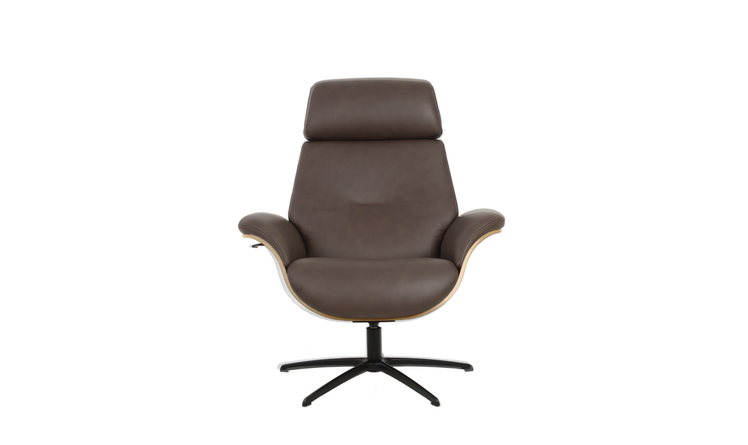 Fjords Falcon Swivel Manual Recliner Chair with Footstool