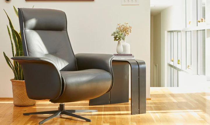 Fjords Finn Leather Swivel Glider Power Recliner Chair-Jennifer Furniture