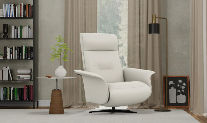 Fjords Finn Leather Swivel Glider Power Recliner Chair-Jennifer Furniture