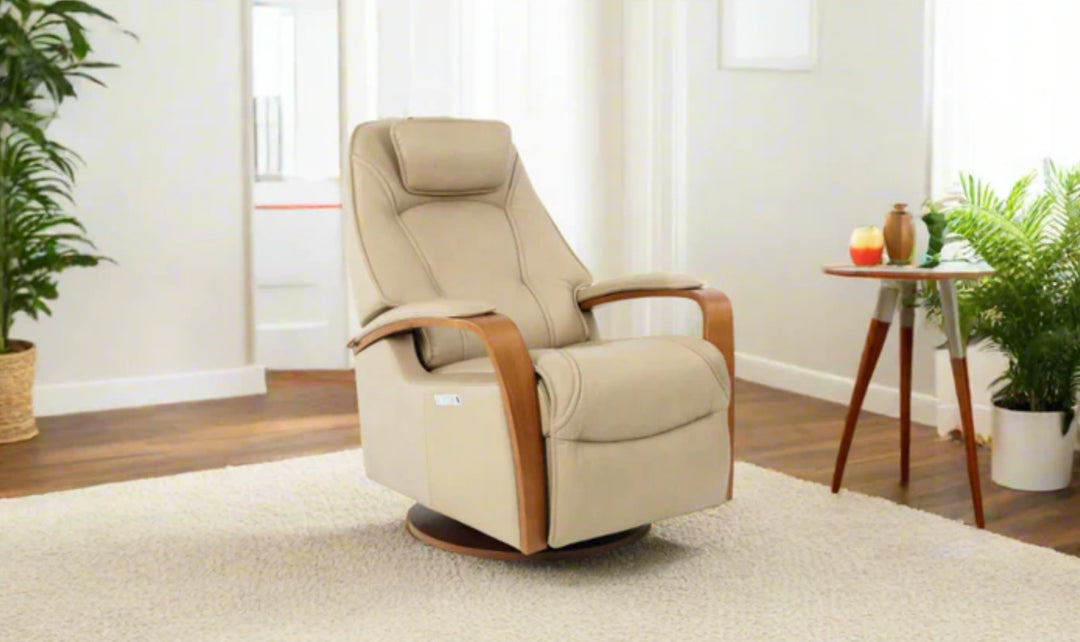 Fjords Helsinki Leather Upholstered Motorized Power Recliner Chair-Jennifer Furniture