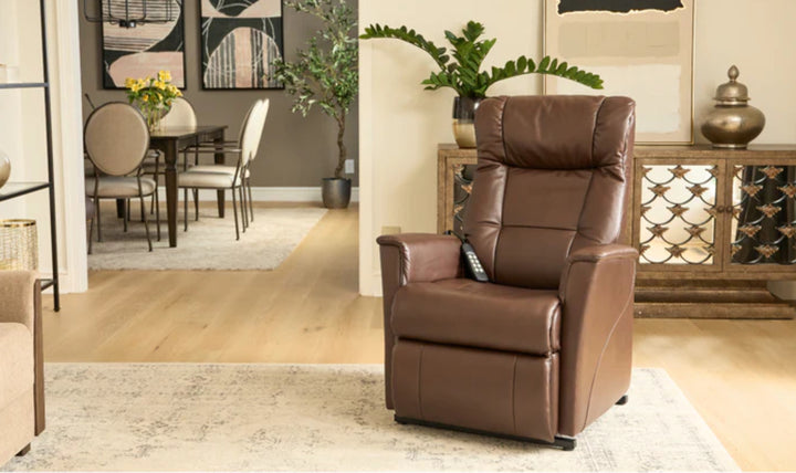 Fjords Memphis Leather Lift Power Glider Chair in Two Sizes-jennifer furniture