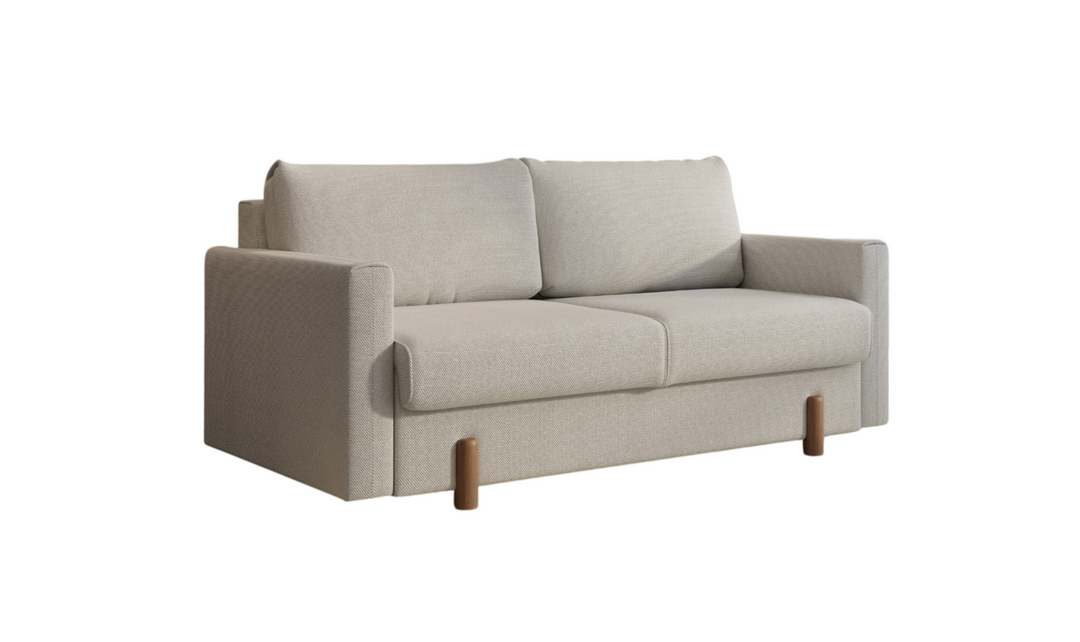 Fjords Nordic Rest Nora Queen Sleeper Sofa with Mocca Leg Finish