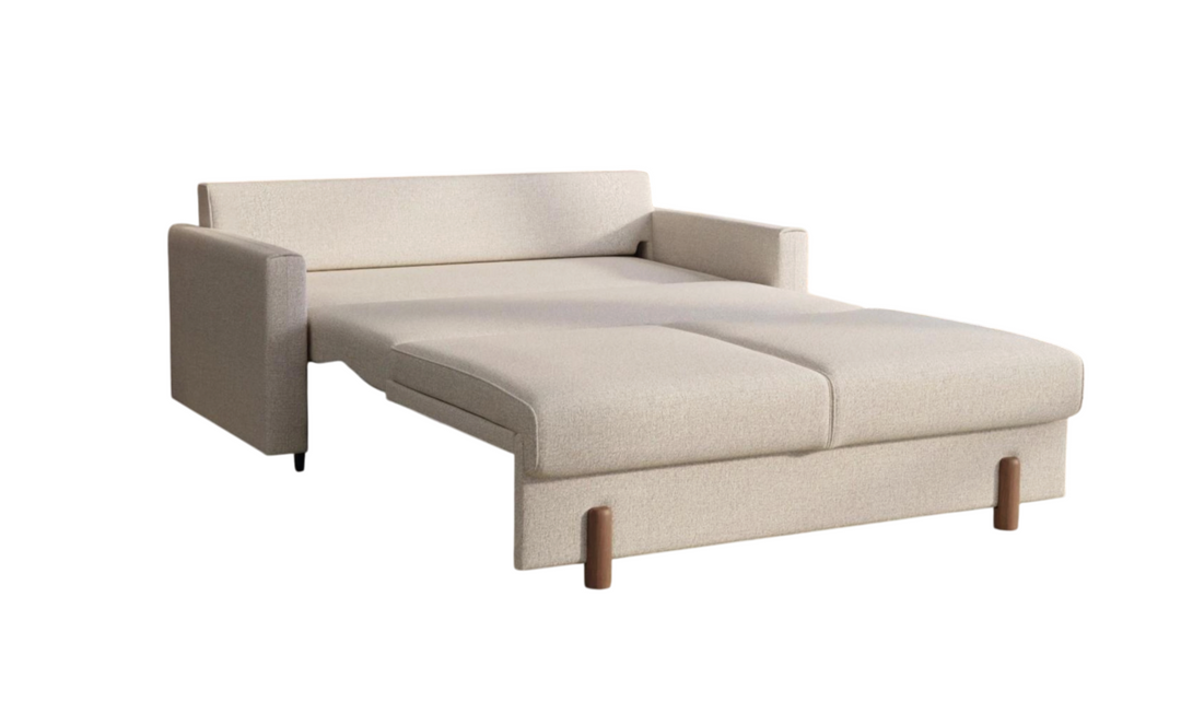 Fjords Nordic Rest Nora Queen Sleeper Sofa with Mocca Leg Finish