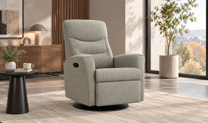 Fjords Oslo Manual Leather Swivel Recliner Chair
