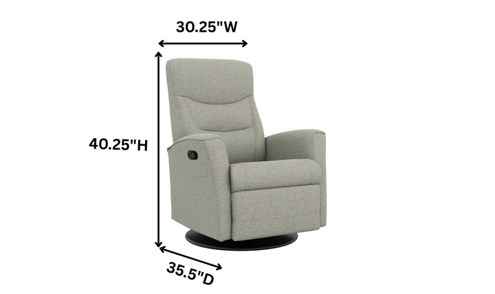 Fjords Oslo Manual Leather Swivel Recliner Chair