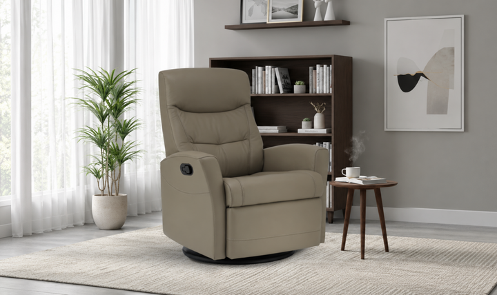 Fjords Oslo Manual Leather Swivel Recliner Chair
