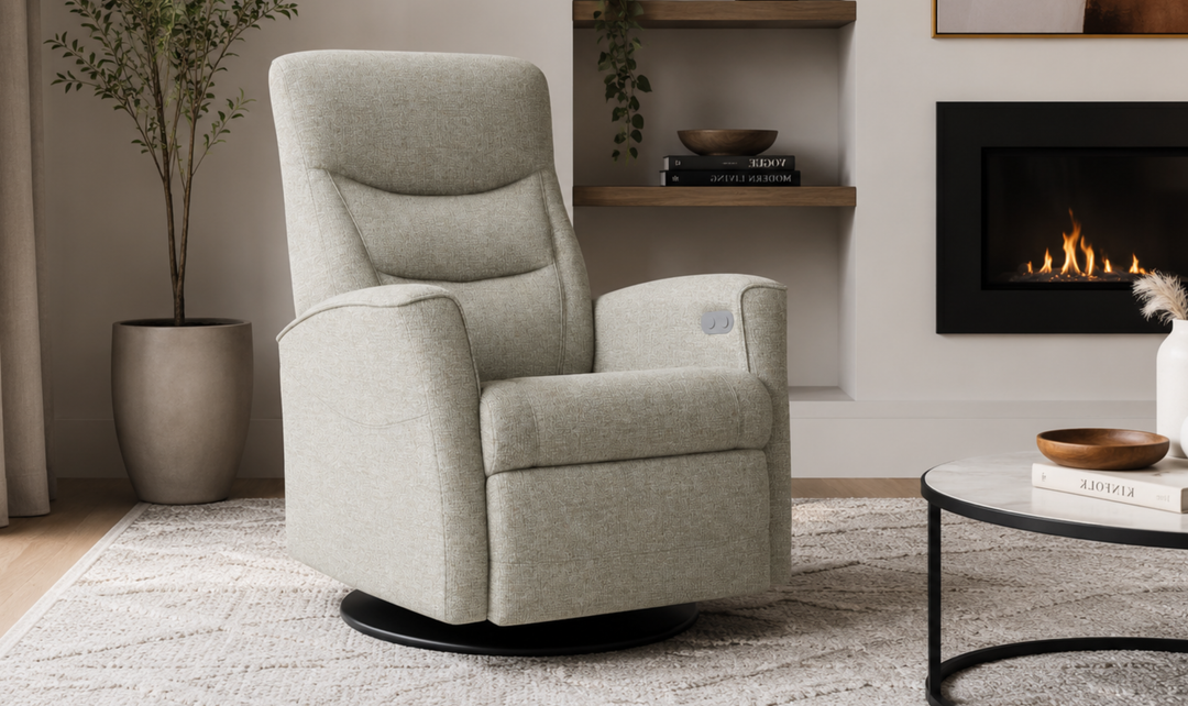 Fjords Oslo Power Glider Recliner Chair with Swivel & Rocking Motion-Jennifer