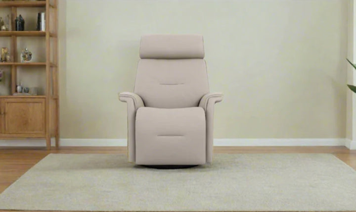 Fjords Rome Swivel Glider Leather Motorized Power Recliner Chair in Two Sizes-Jennifer Furniture