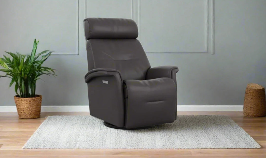 Fjords Rome Leather Upholstered Motorized Power Recliner Chair