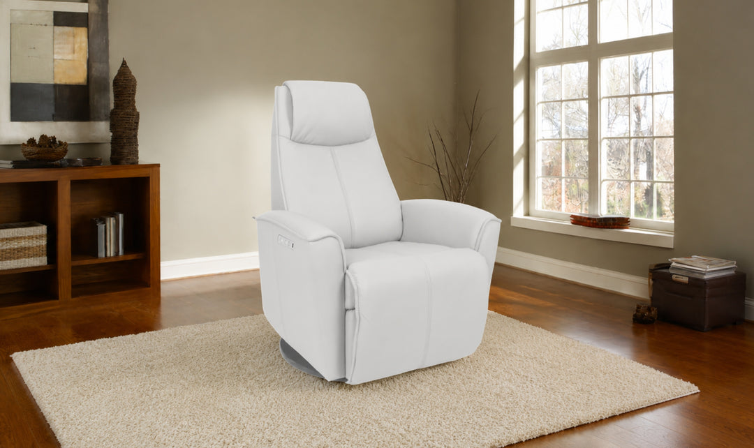 Fjords Urban Leather Swivel Glider Power Recliner Chair-Jennifer Furniture