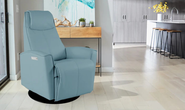 Fjords Urban Leather Swivel Glider Power Recliner Chair-Jennifer Furniture