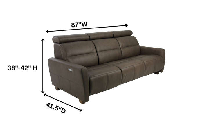 Fjords Verona Leather Power Reclining Sofa-Jennifer