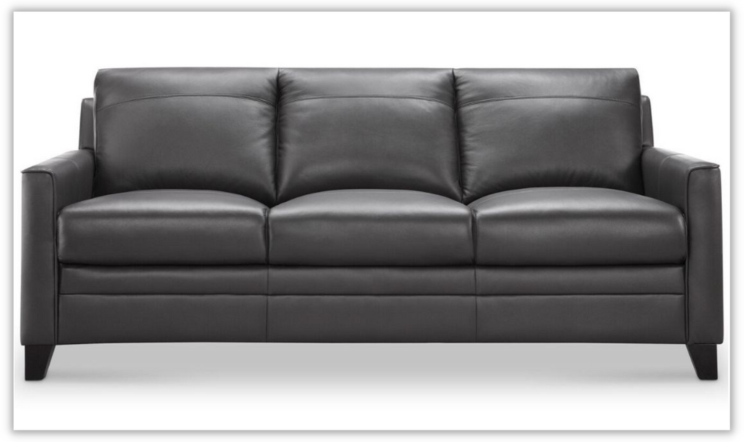 Fletcher Leather Sofa in Charcoal