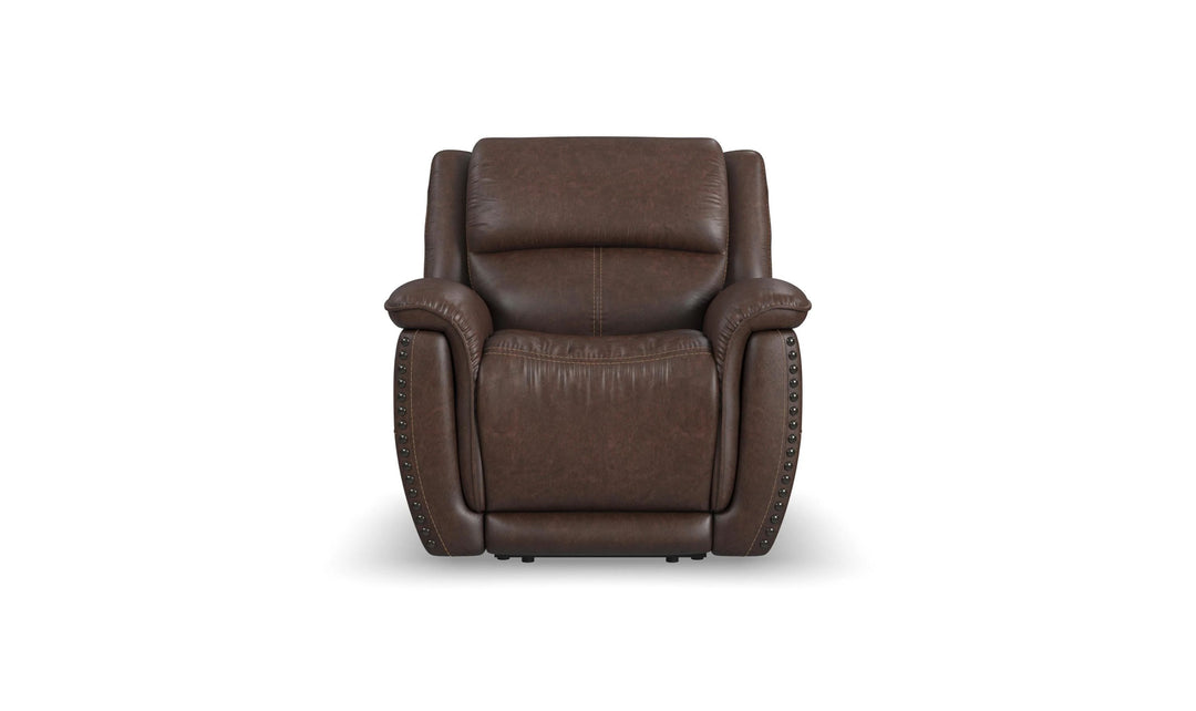 Flexsteel Beau Traditional Fabric Power Recliner with Power Headrest
