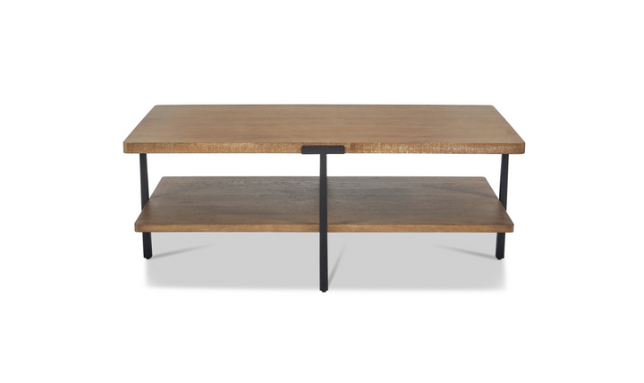 Flexsteel Millwork Brown Rectangular Coffee Table With Rustic Finish