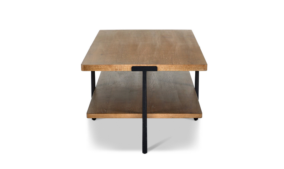 Flexsteel Millwork Brown Rectangular Coffee Table With Rustic Finish
