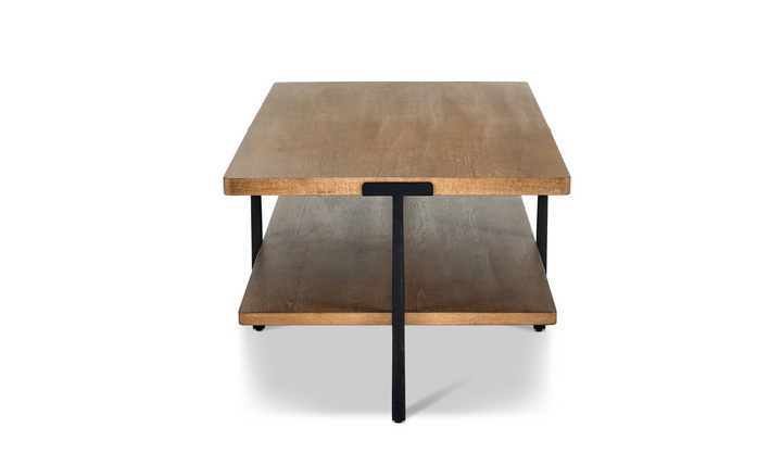Flexsteel Millwork Brown Rectangular Coffee Table With Rustic Finish