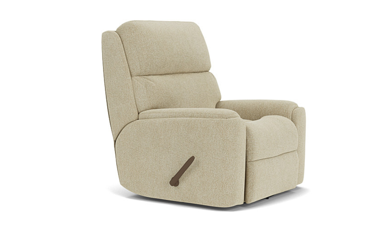 Flexsteel Rio Swivel Gliding Fabric Recliner Chair in Light Brown-jenniferfurniture