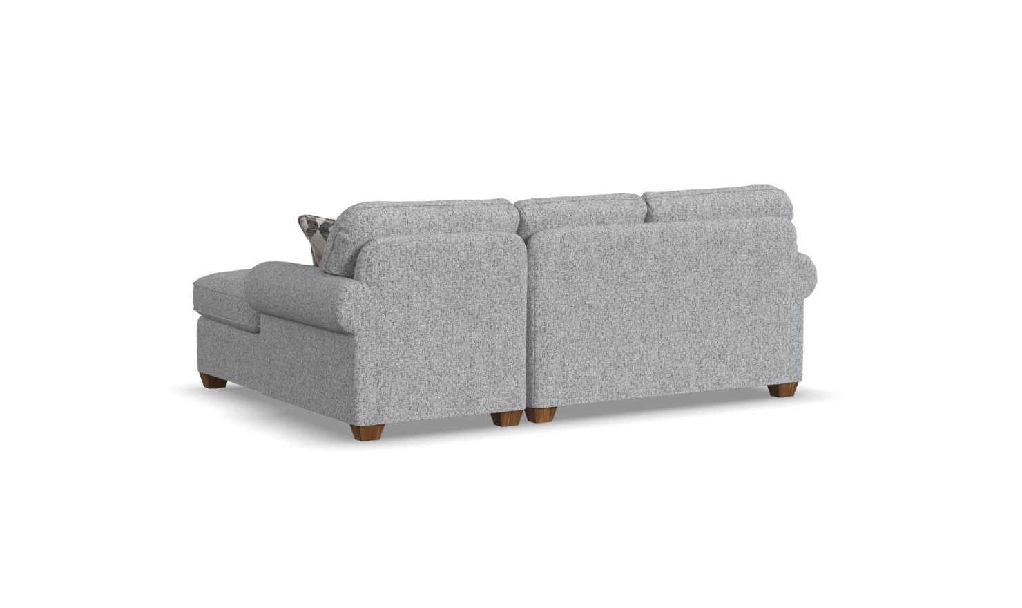 Flexsteel Thornton L-Shaped Fabric Sectional Sofa with Rolled Arms