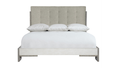 Bernhardt Foundations Wooden Bed with Fabric Upholstery