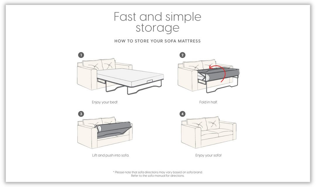 Four Season - Memory Foam Sofa Bed Mattress