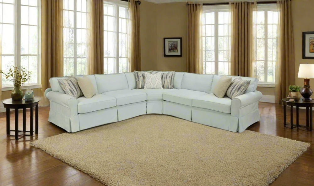 Four Seasons Daniel L-Shaped Slipcovered Modular Sectional Sofa
-jenniferfurniturecom