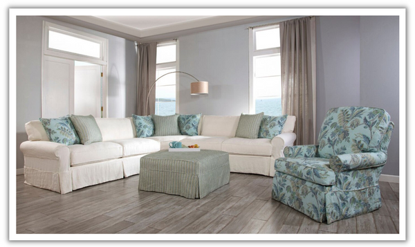 Buy Four Seasons Daniel L-Shaped Slipcovered Modular Sectional