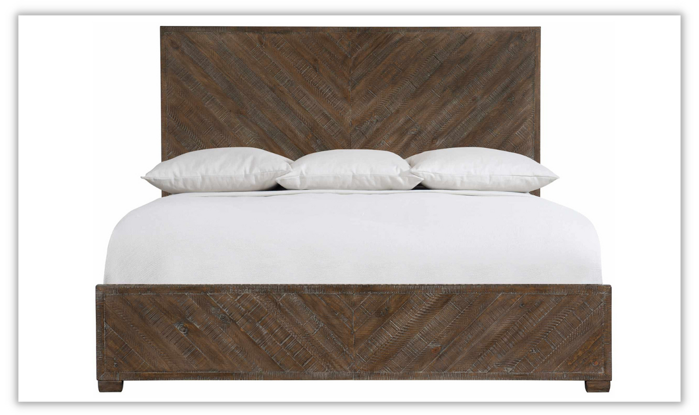Bernhardt Fuller Wood Panel Bedroom Set with Sable Brown Finish