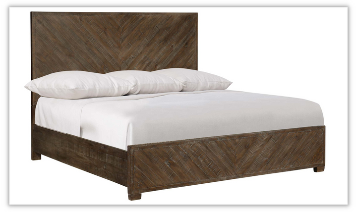 Bernhardt Fuller Wood Panel Bedroom Set with Sable Brown Finish