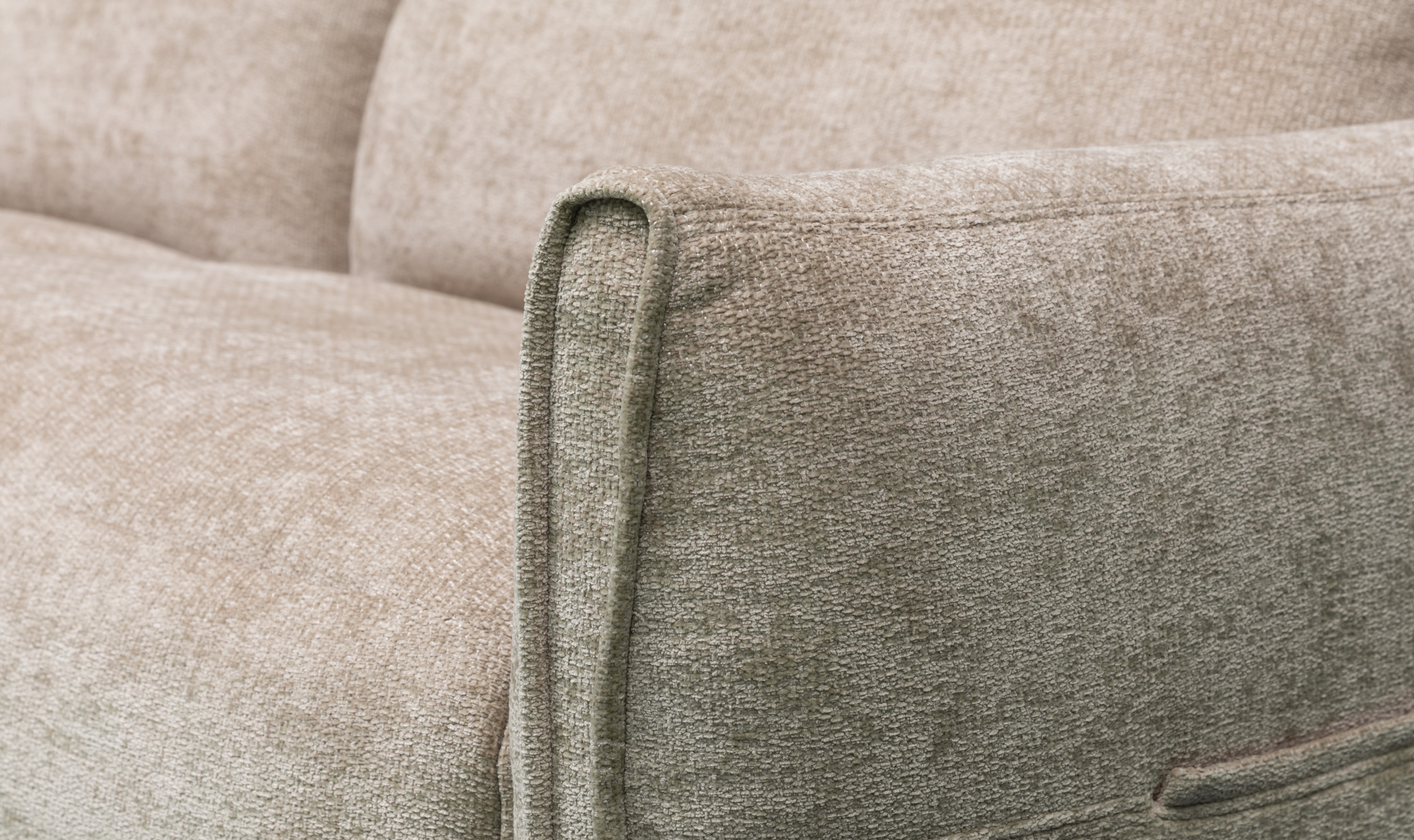 Klaussner Spazio Beige Fabric Sectional Sofa with USB Ports