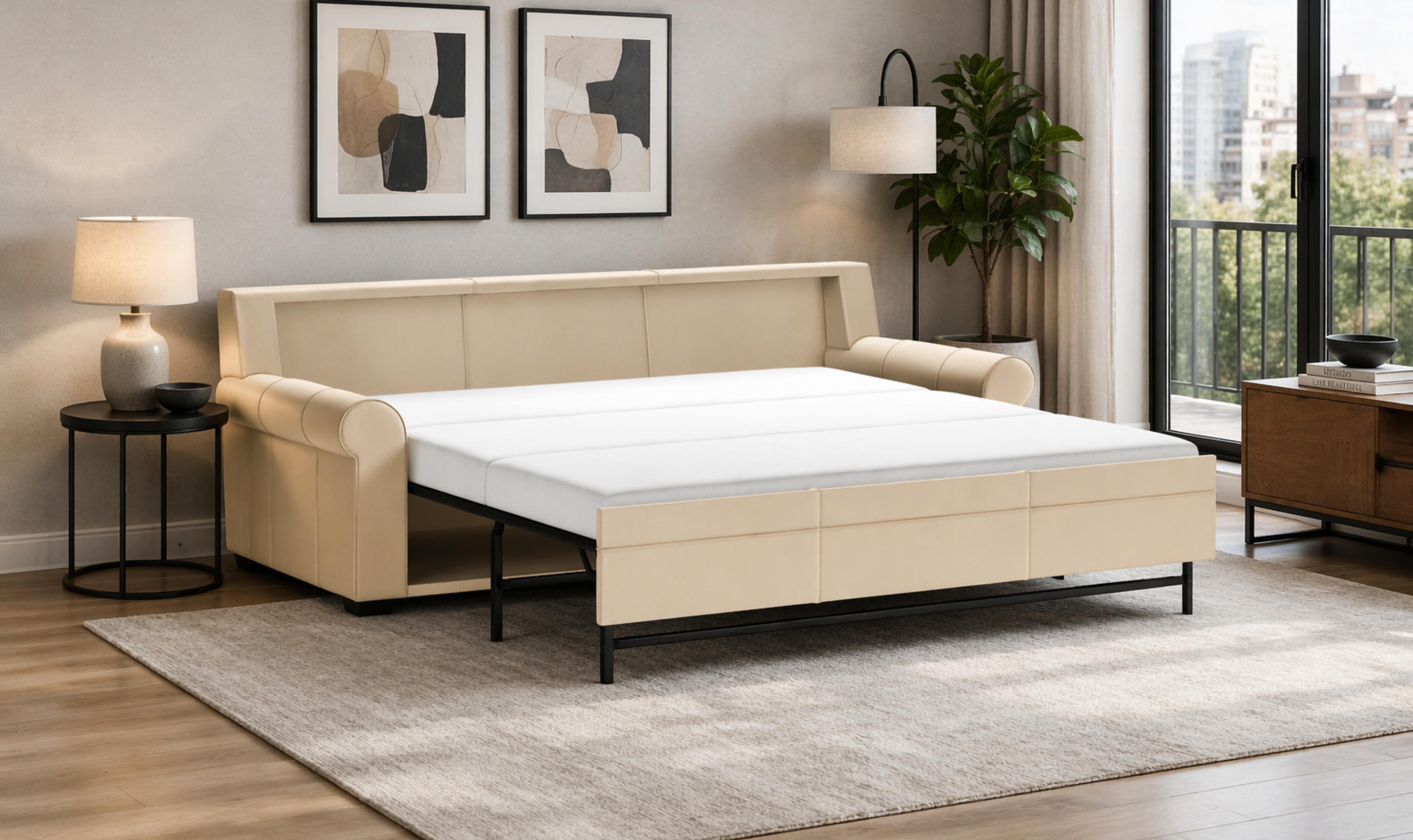 American Leather Comfort Sleeper Gaines Fabric Sleeper Sofa - Jennifer Furniture
