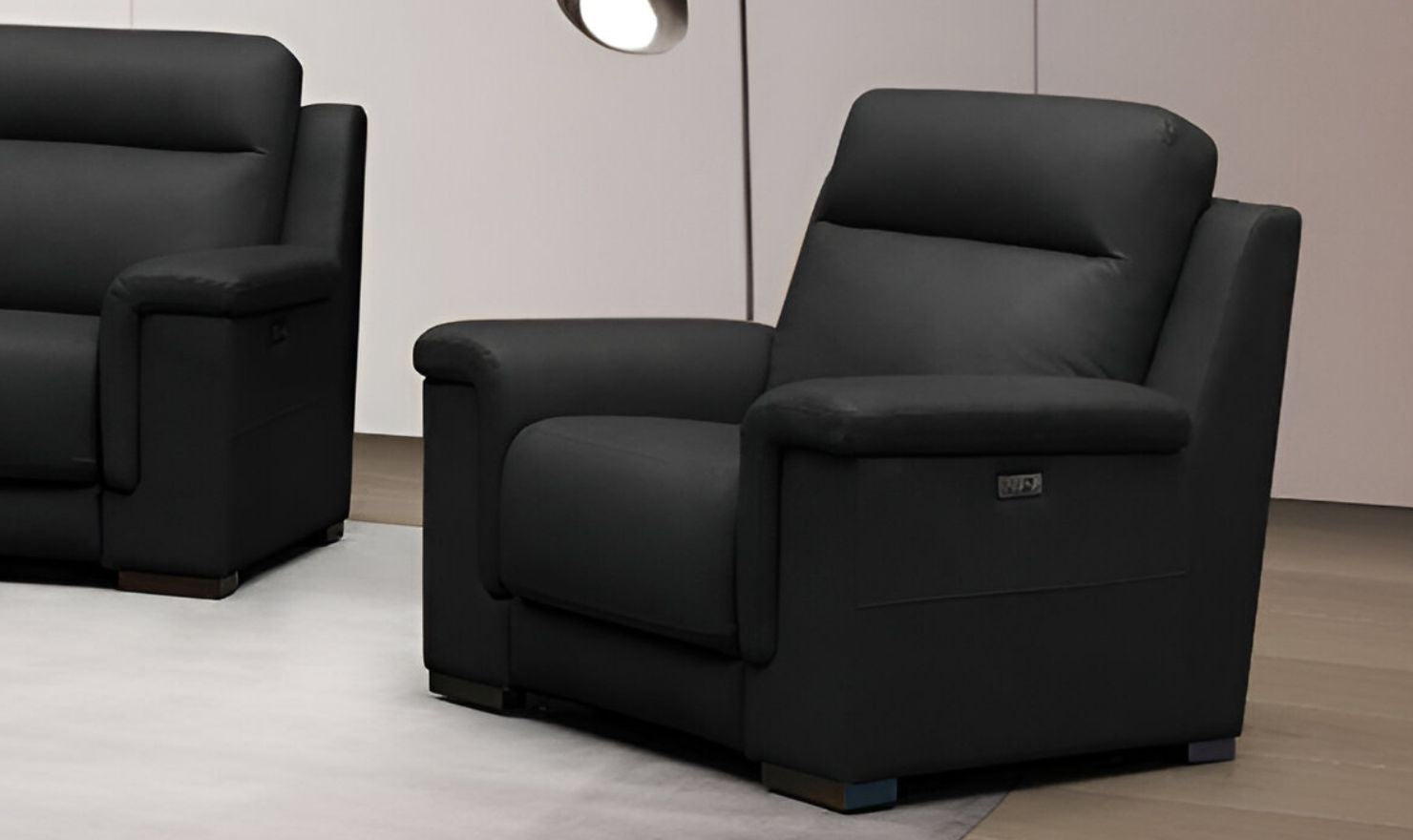 Gio Italia Dakota Power Recliner Chair in Black with USB Port