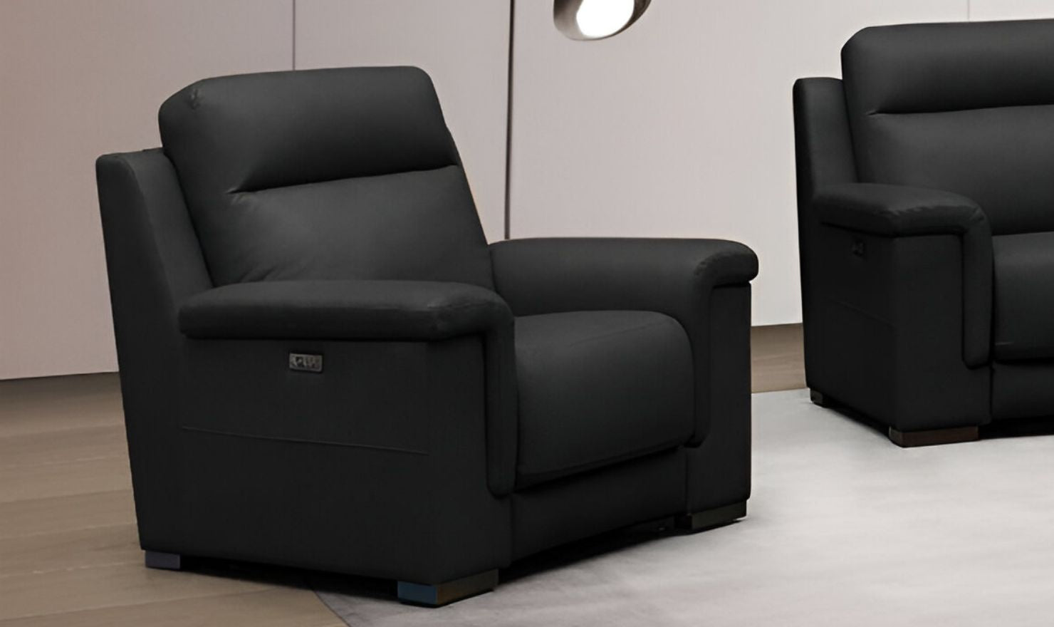 Gio Italia Dakota Power Recliner Chair in Black with USB Port